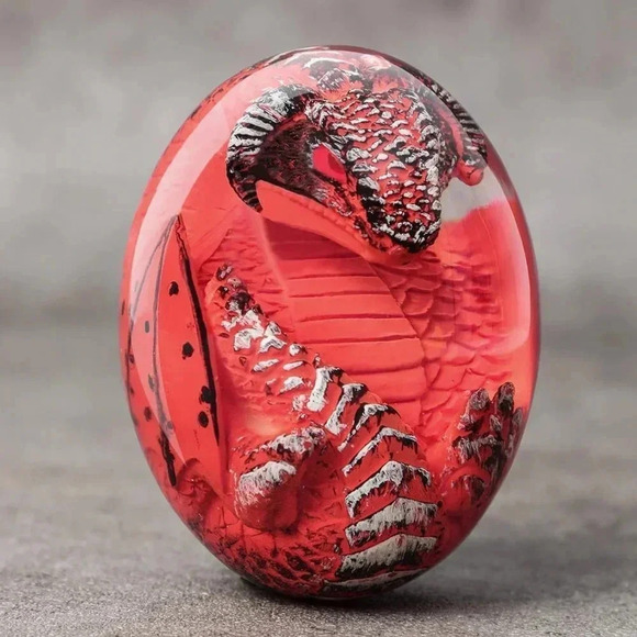 Exquisite Unique Red Crystal Resin Lava Dragon Eggs for Christmas  Gifts - Picture 1 of 5